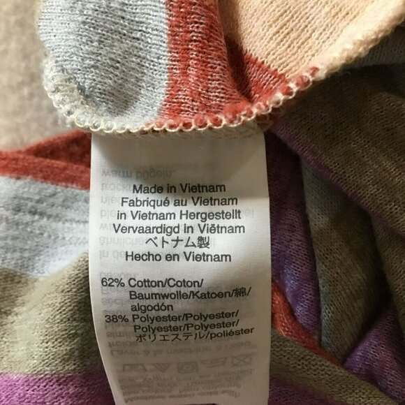 Madewell Striped tee Multicolor Short Sleeve Scoop Neck Women's Sz Medium Cotton - Picture 9 of 10